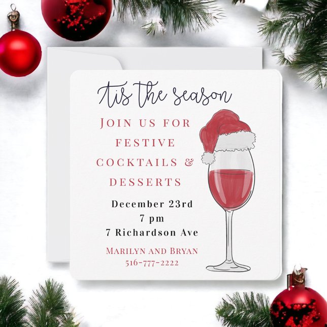 Tis the Season Holiday Cocktail Party Invitation (Creator Uploaded)
