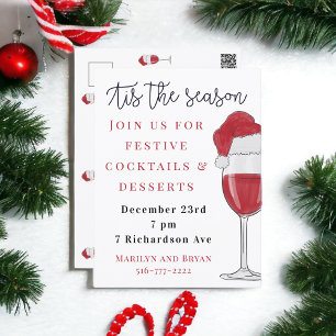 Tis the Season Holiday Cocktail Party Postcard