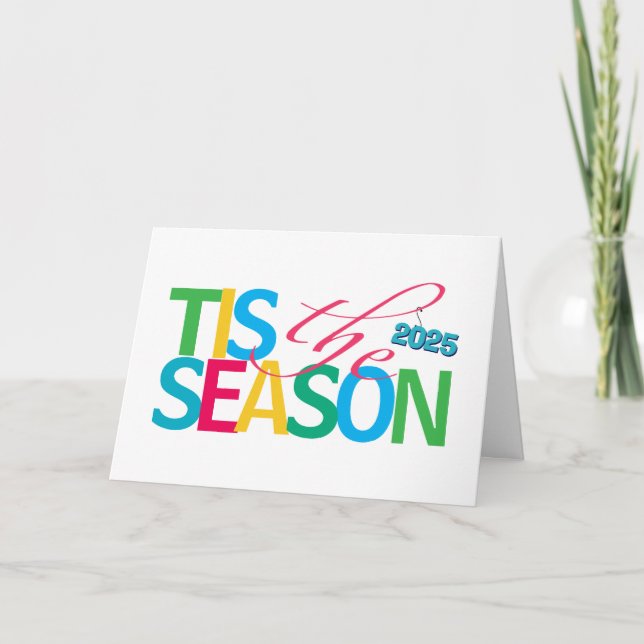 Tis the Season Holiday Greeting Card (Front)