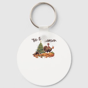 Tis The Season Holiday Mashup Key Ring