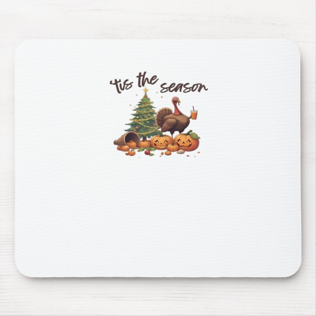 Tis The Season Holiday Mashup Mouse Mat (Front)