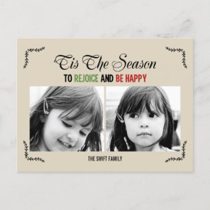 Tis The Season Holiday Photo Card Postcard