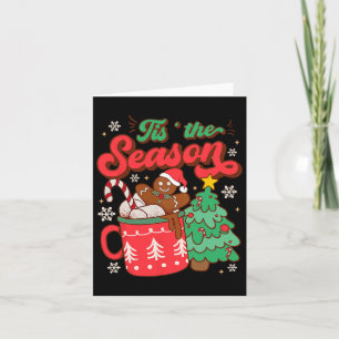 Tis The Season Hot Cocoa Gingerbread Cookie Christ Card