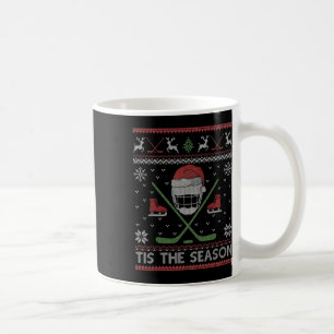 Tis The Season Ice Hockey Ugly Christmas Sweater M Coffee Mug