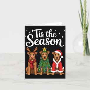 Tis The Season Irierrier Christmas Santa Dog Lover Card