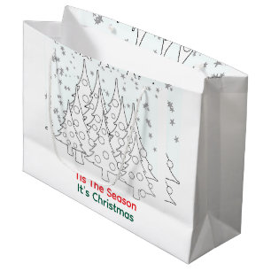 'Tis The Season It's Christmas Trees Large Gift Bag