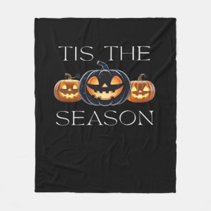Tis The Season Jack O Lantern Funny Halloween Spoo Fleece Blanket