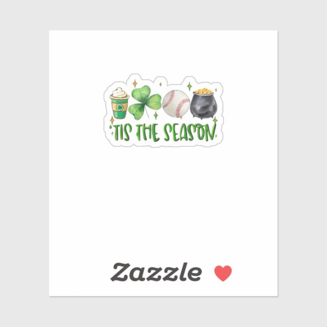 Tis The Season Latte Patricks Day Baseball (Sheet)