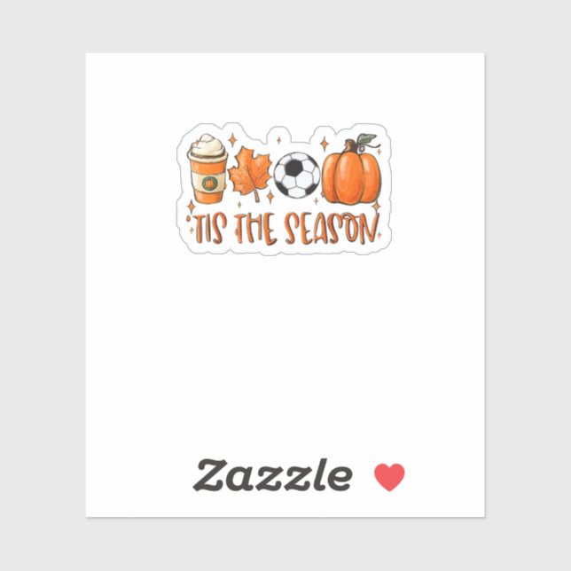 Tis The Season Leaf Latte Autumn Football (Sheet)