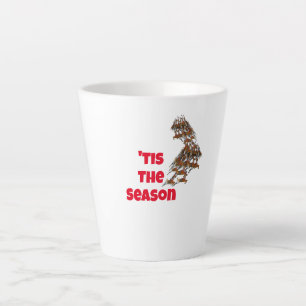 'Tis The Season Leaping Deer  Latte Mug