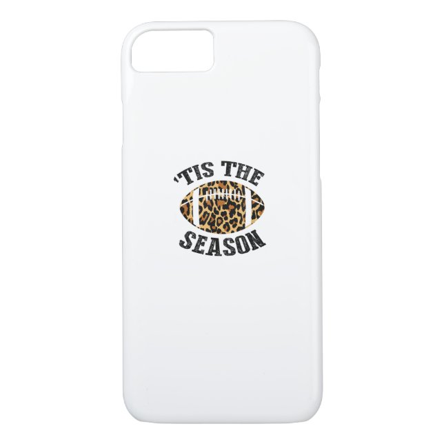 Tis The Season Leopard Football Season Game Day Case-Mate iPhone Case (Back)