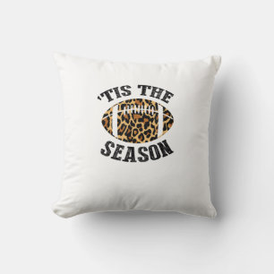 Tis The Season Leopard Football Season Game Day Cushion