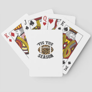 Tis The Season Leopard Football Season Game Day Playing Cards