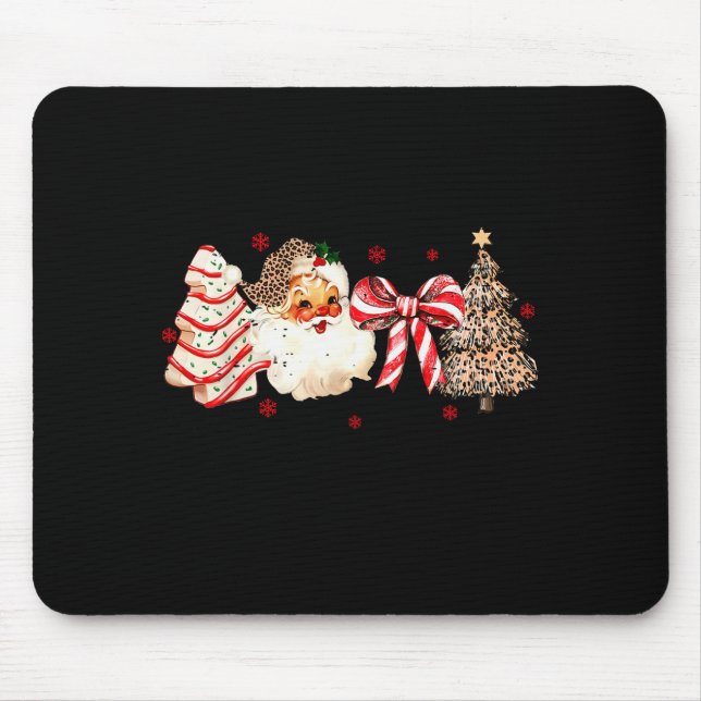 Tis The Season Leopard Tree Santa Christmas Coquet Mouse Mat (Front)