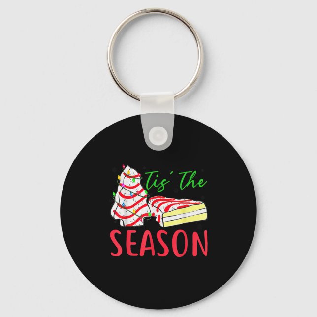Tis The Season Little-debbie Christmas Tree Cake H Key Ring (Front)