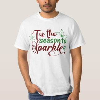 Tis the season mans basic white red and green T-Shirt
