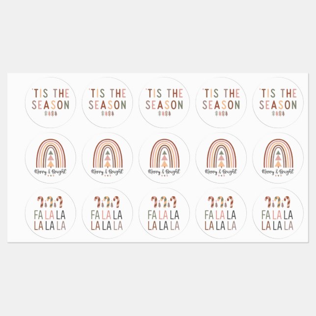 Tis the season Merry and Bright Falala lalala Xmas (Sheet)