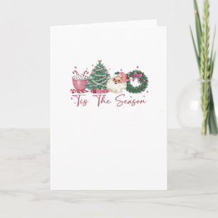 Tis The Season Merry Christmas Cute Xmas Coffee Ch Card