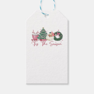 Tis The Season Merry Christmas Cute Xmas Coffee Ch Gift Tags