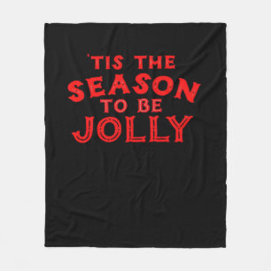 Tis The Season Merry Christmas Fleece Blanket