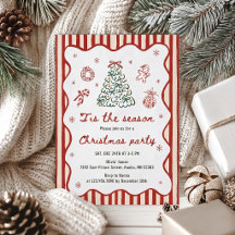 Tis the Season Merry Christmas Party Invitation