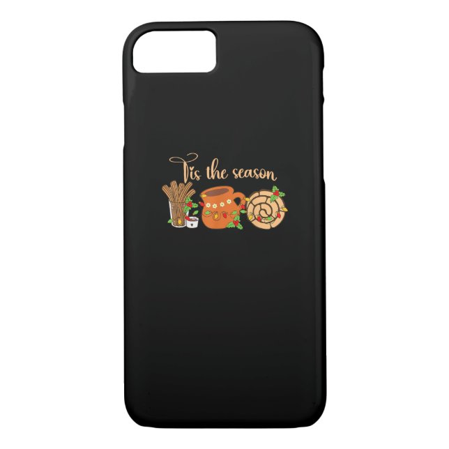 Tis The Season Mexican Christmas Cafecito Pan Dulc Case-Mate iPhone Case (Back)