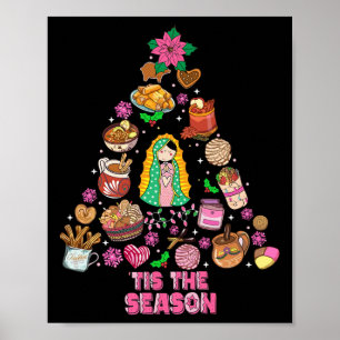 Tis The Season Mexican Christmas Feliz Navidad Xma Poster