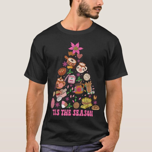 Tis The Season Mexican Christmas Tree Tamales Pan  T-Shirt (Front)