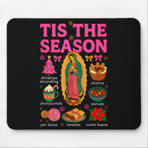 Tis The Season Mexican Christmas Xmas Food Pan Dul Mouse Mat
