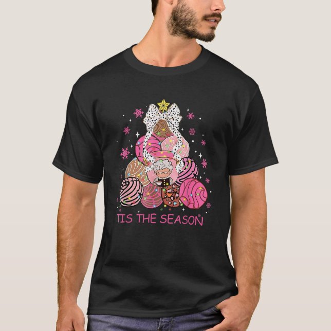 Tis The Season Mexican Xmas Pan Dulce Tree Christm T-Shirt (Front)