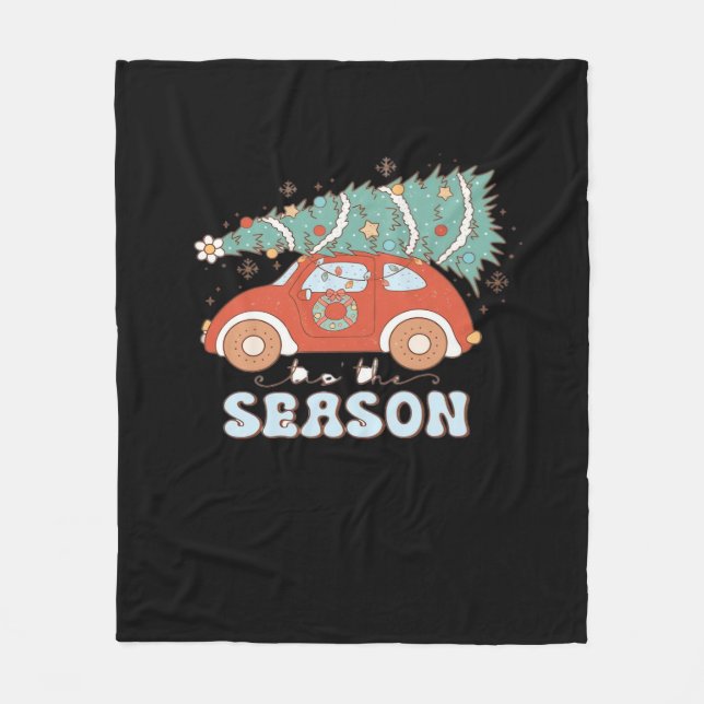 Tis The Season Minimal Clean Fleece Blanket (Front)