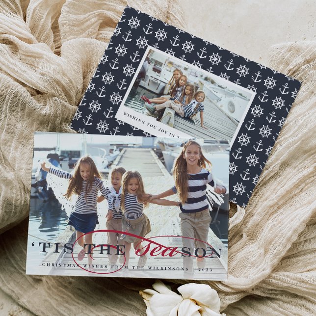 Tis the Season | Nautical Holiday Photo  Card (Creator Uploaded)