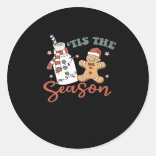 Tis The Season New Years Funny Christmas Classic Round Sticker