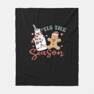 Tis The Season New Years Funny Christmas Fleece Blanket