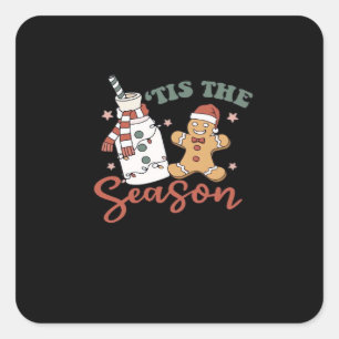 Tis The Season New Years Funny Christmas Square Sticker