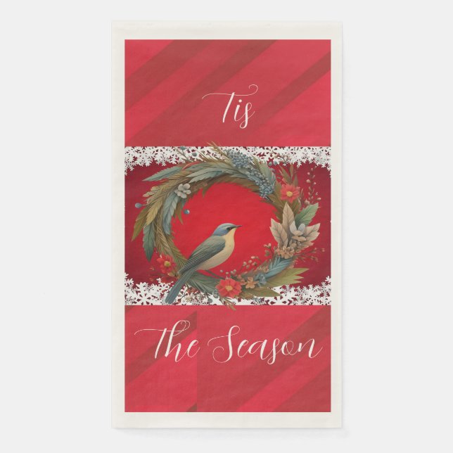 Tis the Season Paper Guest Towel Napkin (Front)