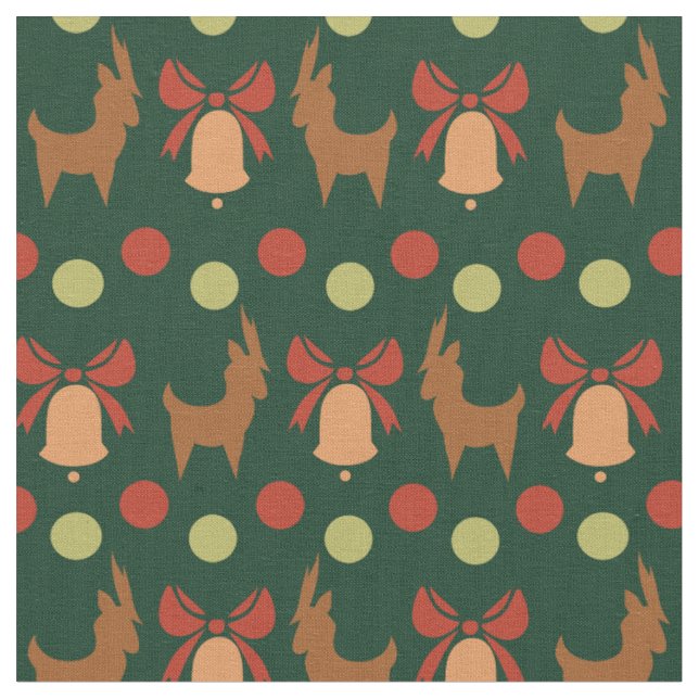 Tis the Season Pattern Fabric (Close Up)