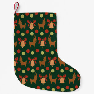 Tis the Season Pattern Small Christmas Stocking