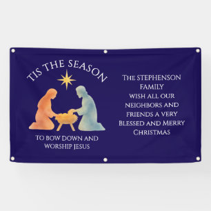 TIS THE SEASON Personalised Home Decor Christmas Banner