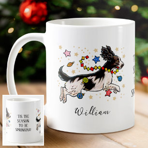 'Tis the season Personalised Springer Spaniel Coffee Mug