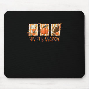 Tis The Season Pumpkin American Football Thanksgiv Mouse Mat