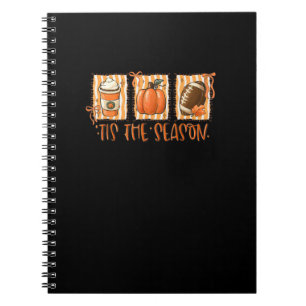 Tis The Season Pumpkin American Football Thanksgiv Notebook