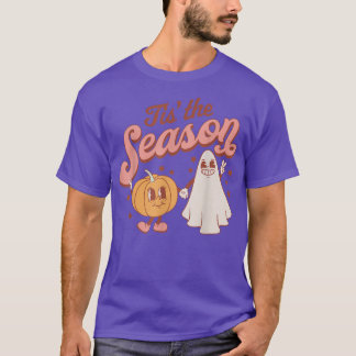 Tis' The Season Pumpkin And Ghost Halloween Party  T-Shirt