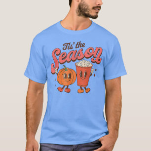 Tis The Season Pumpkin And Spice Retro Halloween F T-Shirt