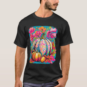 Tis The Season Pumpkin Autumn Fall Y'all Leaves Th T-Shirt