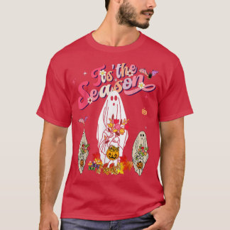 Tis' the Season Pumpkin Boo 60s 70s Hippie Hallowe T-Shirt