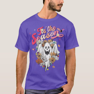 Tis the Season Pumpkin Boo 60s 70s Hippie Hallowee T-Shirt