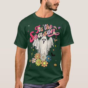Tis the Season Pumpkin Boo 60s 70s Hippie Hallowee T-Shirt