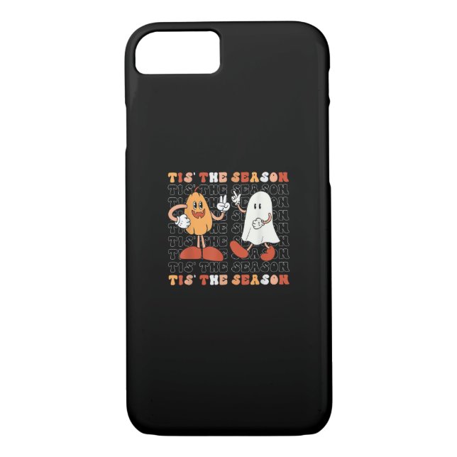 Tis The Season Pumpkin Boo 70s Halloween Costume Case-Mate iPhone Case (Back)