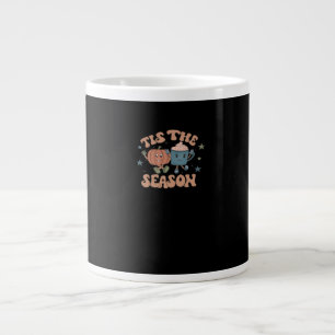 Tis The Season Pumpkin Fall Coffee Retro Large Coffee Mug